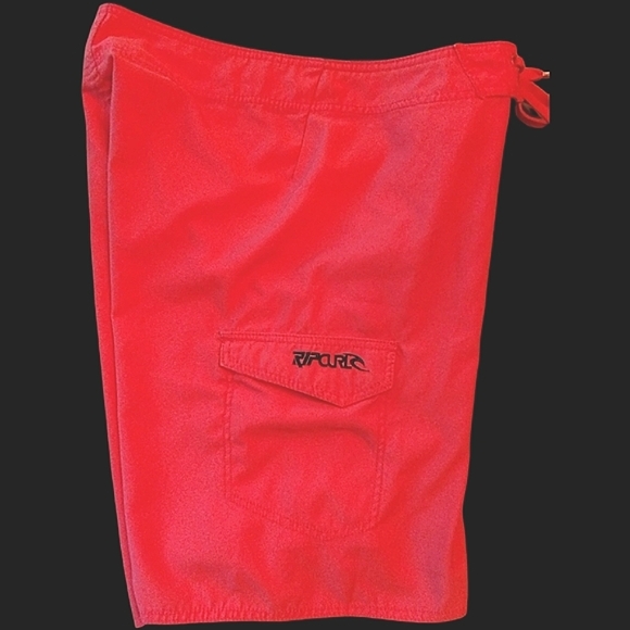 Rip Curl 'Take Over' Board Short, Size 32, Red with Black Trim - Picture 3 of 5